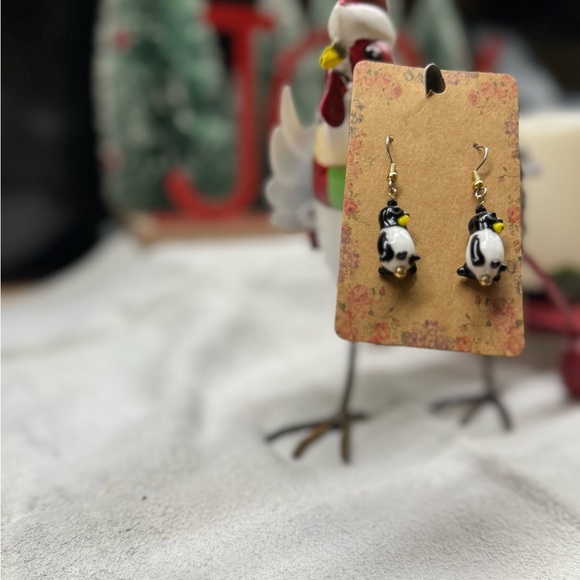 Penguin Earrings with Black and White Beads #2  2/$22 - Picture 2 of 4